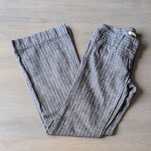 Dynamite Gray Pinstripe Flared Pants